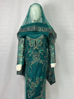 Imrozia 3 piece embroidered handmade designer suit